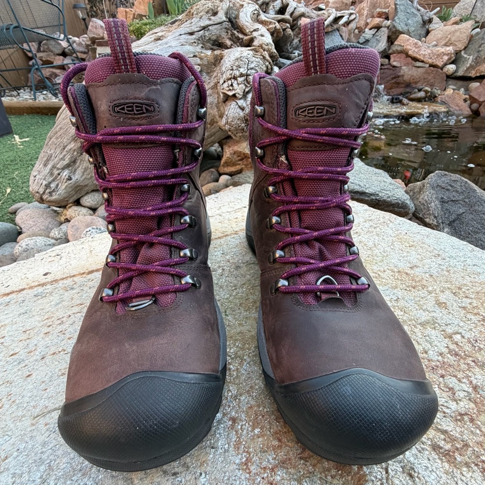 KEEN Revel III Womens 9 Waterproof Insulated Winter Boots Hiking Brown - Picture 6 of 8